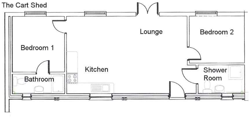 The Cart Shed Cottage Layout